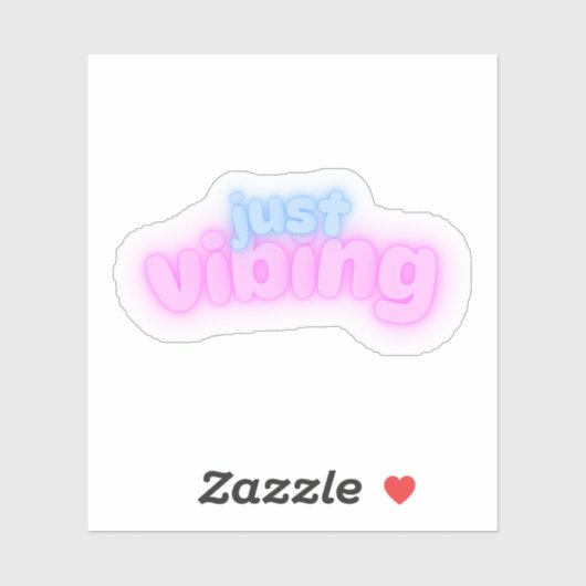 Sticker Juste en vibes | Rose Mignon (Feuille)