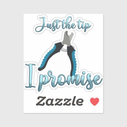 Sticker Juste la pointe en train de grooming (Feuille)