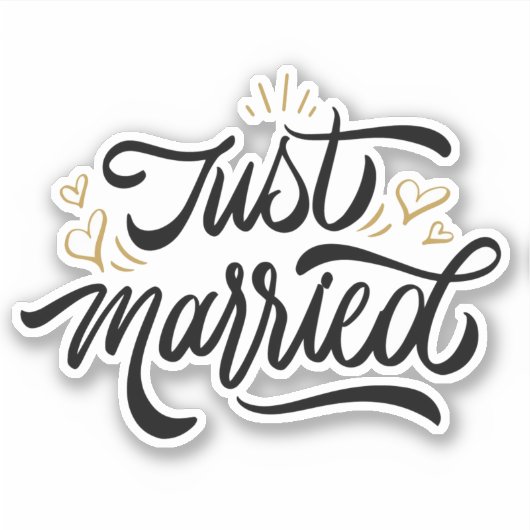 Sticker juste marié (Devant)