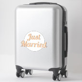 Sticker Juste Marié Retro Chic Stylish Coupe-Out Formé (Sur valise)