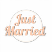 Sticker Juste Marié Retro Chic Stylish Coupe-Out Formé (Devant)