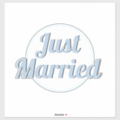 Sticker Juste Marié Retro Chic Stylish Coupe-Out Formé (Feuille)