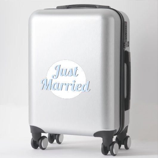 Sticker Juste Marié Retro Chic Stylish Coupe-Out Formé (Sur valise)