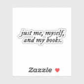 Sticker juste moi, moi et mes livres (Feuille)
