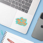 Sticker Juste Peachy (Ordinateur portable avec iPhone)