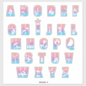 STICKER JUSTE PLAGE ALPHABET (Feuille)