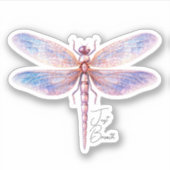 Sticker Juste Respirer Fairycore Dragonfly rose (Devant)