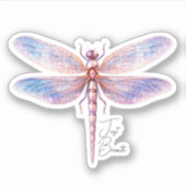 Sticker Juste respirez Fairycore Pink Dragonfly (Devant)