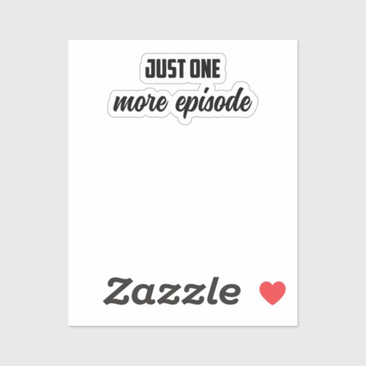 Sticker Juste un épisode de plus : Véritable Crime Binge W (Feuille)