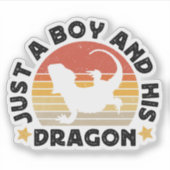 Sticker Juste Un Garçon Et Sa Citation D'Amant Du Reptile (Devant)