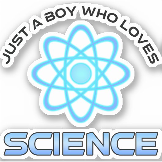 Sticker Juste un garçon qui aime la science (Devant)