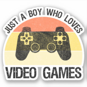 Sticker Juste Un Garçon Qui Aime Les Jeux Vidéo