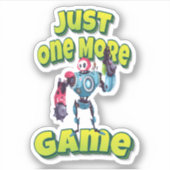 Sticker Juste Un Jeu De Plus Robot Moderne Avec Arme (Devant)