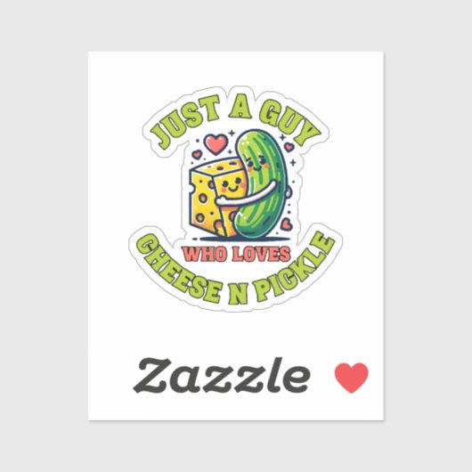 Sticker Juste un type qui aime les pickles (Feuille)
