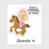 Sticker Juste une fille au coeur (Feuille)