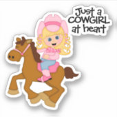 Sticker Juste une fille au coeur (Devant)