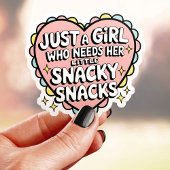 Sticker Juste Une Fille Qui A Besoin De Snacks Drôle