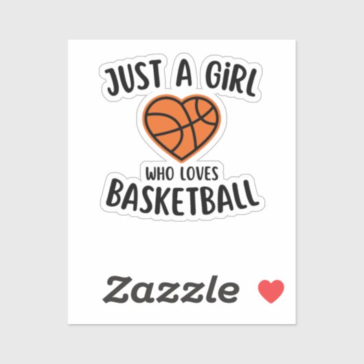 Sticker Juste Une Fille Qui Aime Le Basket-Ball (Feuille)
