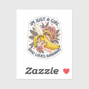Sticker Juste une fille qui aime les bananes