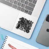 Sticker Juste Une Fille Qui Aime Les Canards Mignons Propr (Ordinateur portable avec iPhone)