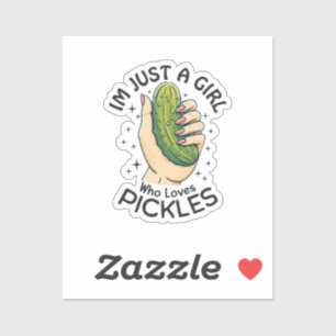Sticker Juste une fille qui aime les cornichons - Vegan dr