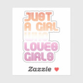 Sticker Juste une fille qui aime les filles (Feuille)
