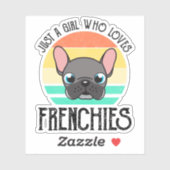 Sticker Juste une fille qui aime les Français (Feuille)