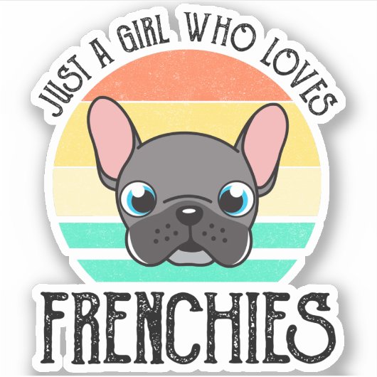 Sticker Juste une fille qui aime les Français (Devant)