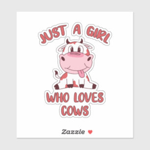 Sticker Juste Une Fille Qui Aime Les Vaches