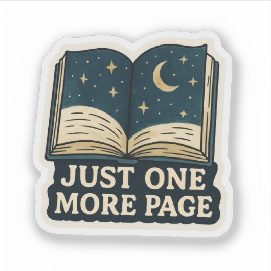 Sticker Juste Une Page De Plus, Livre Céleste (Devant)