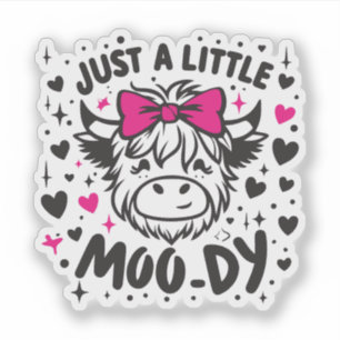 Sticker Juste une vache un peu lunatique