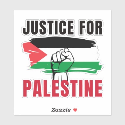 STICKER JUSTICE POUR PALESTINE (Feuille)