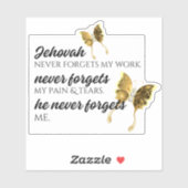 Sticker JW L'Eternel NE M'oublie jamais (Feuille)