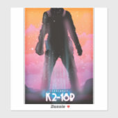 Sticker K2-18b exoplanète art spatial (Feuille)