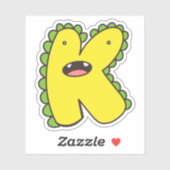 Sticker K Dinosaur (Feuille)