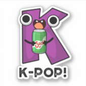 Sticker K-Pop Funny Music Soda Pop Pun (Devant)