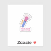 Sticker K-POP Raise your lightstick (Feuille)
