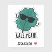 Sticker Kale Ouais Funny Veggie Pun (Feuille)