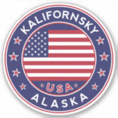 Sticker Kalifornsky Alaska, Kalifornsky (Devant)