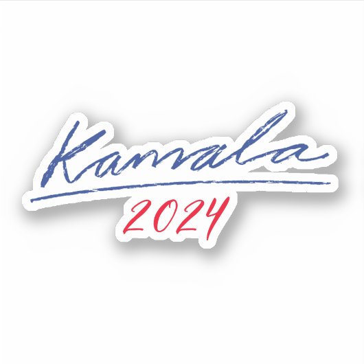 Sticker Kamala 2024 Cursive (Devant)