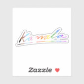 Sticker Kamala Cursive Signature Progress Fierté (Feuille)