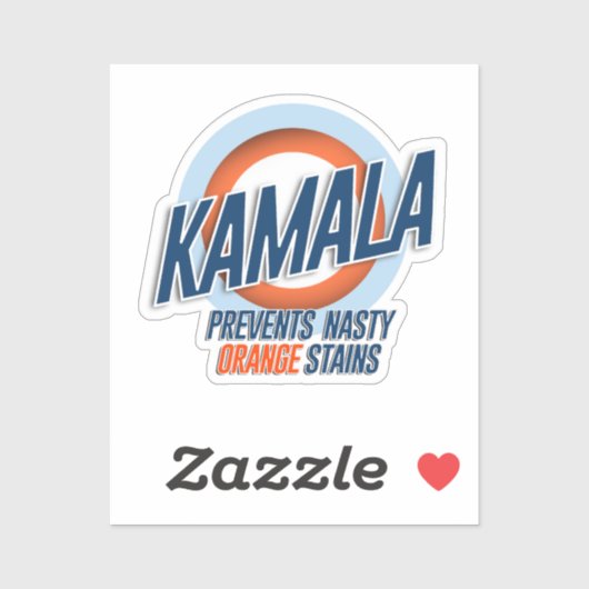 Sticker Kamala Empêche De Nasty Taches Orange (Feuille)
