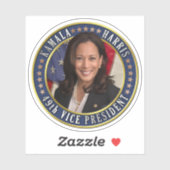 Sticker Kamala Harris 49e vice-présidente (Feuille)