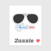 Sticker Kamala Harris Aviateurs (Feuille)