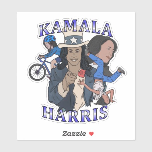 Sticker Kamala Harris Bootleg Rap (Feuille)