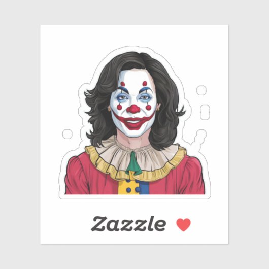 Sticker Kamala Harris Éffrayant Halloween Clown Election 2 (Feuille)