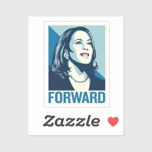 STICKER KAMALA HARRIS EN AVANT (Feuille)