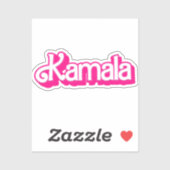 Sticker Kamala Harris en rose (Feuille)