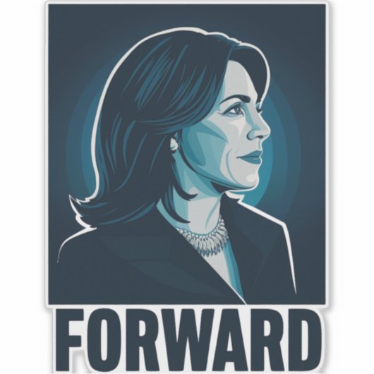 Sticker Kamala Harris Forward Élection Présidentielle 2024 (Devant)