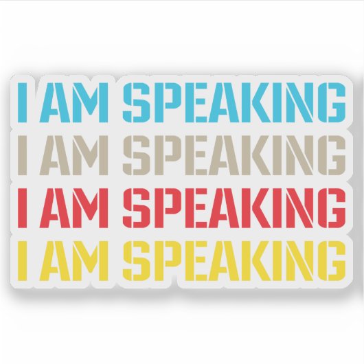 Sticker Kamala Harris Je parle (Devant)